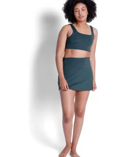 girlfriend collective High-Rise Skort Moss New