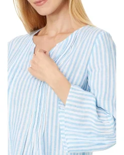 Lilly Pulitzer Hollie Linen Tunic Lunar Blue Bimini Stripe Outlet