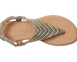 Gentle Souls by Kenneth Cole Holly Black/Tan Raffia Clearance