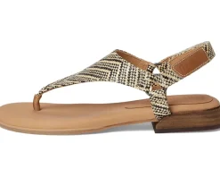Gentle Souls by Kenneth Cole Holly Black/Tan Raffia Clearance