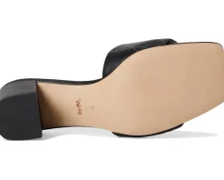 COACH Holly Block Heel Sandals with Quilting Black Online