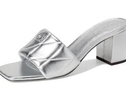 Women COACH Holly Block Heel Sandals with Quilting