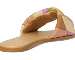 Women COACH Holly Quilted Patchwork Leather Sandals