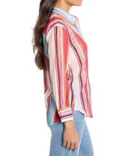 NIC+ZOE Horizon Breeze Shirt Pink Multi