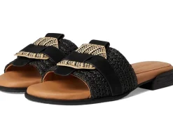 Gentle Souls by Kenneth Cole Hudson Black Raffia Discount