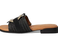 Gentle Souls by Kenneth Cole Hudson Black Raffia Discount