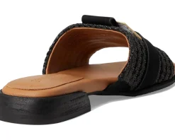 Gentle Souls by Kenneth Cole Hudson Black Raffia Discount