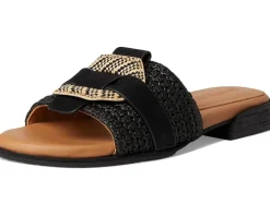 Gentle Souls by Kenneth Cole Hudson Black Raffia Discount