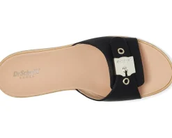 Dr. Scholl's Icon Now Black Faux Leather Hot