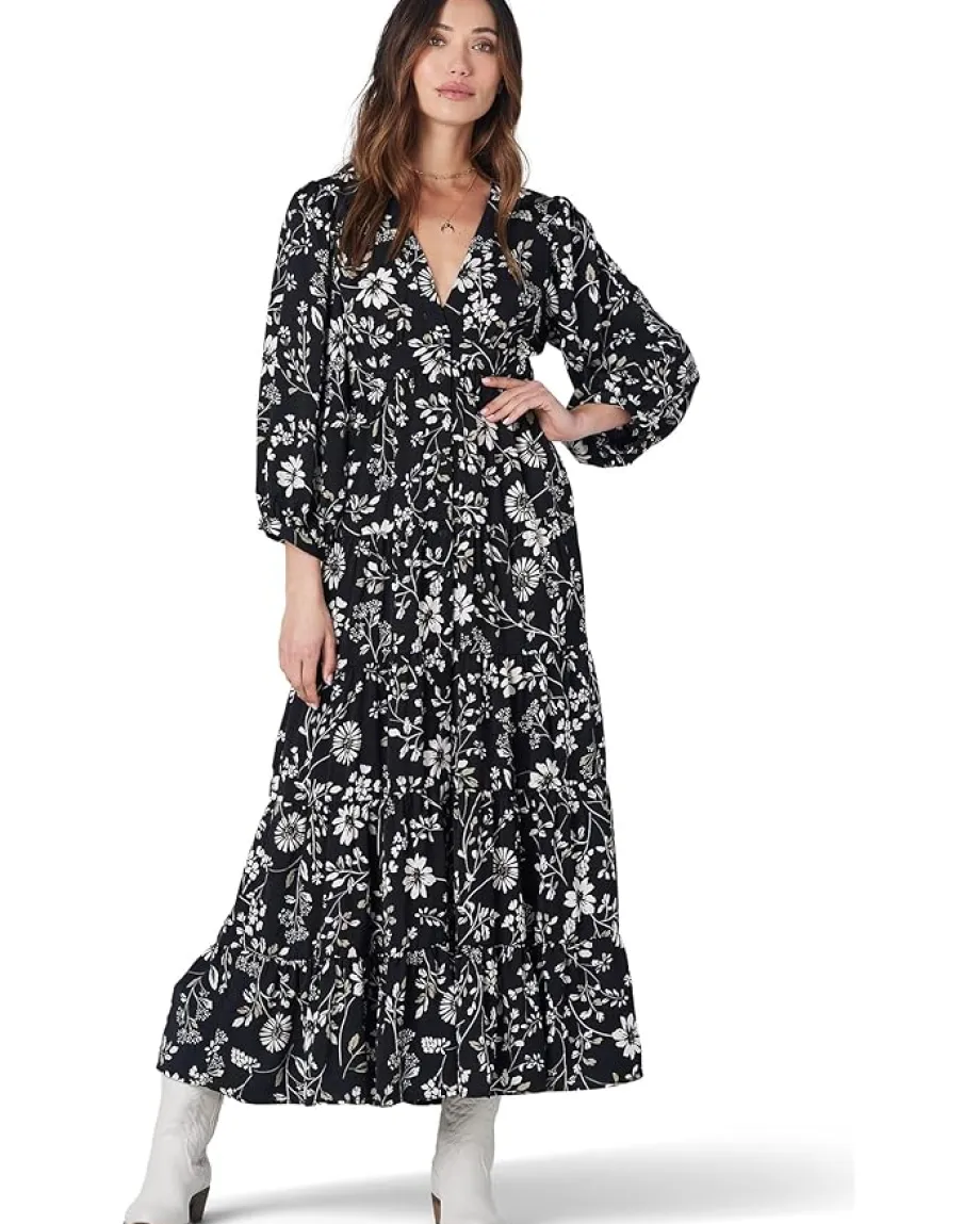 Saltwater Luxe Idalia Maxi Dress Black Clearance