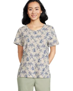 Tommy Bahama Indigo Palms Printed Short Sleeve Tee Bleached Sand Sale