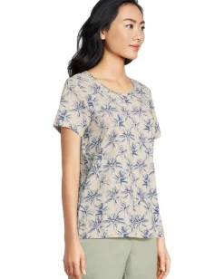 Tommy Bahama Indigo Palms Printed Short Sleeve Tee Bleached Sand Sale