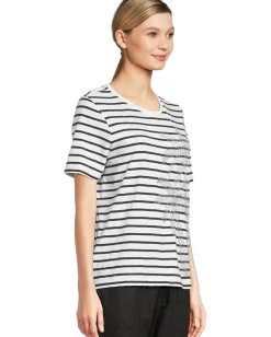 Women Tommy Bahama Indigo Palms Stripe Lux Tee