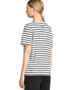 Women Tommy Bahama Indigo Palms Stripe Lux Tee