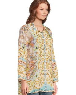 Johnny Was Indy Tunic Scroll Scarf Hot