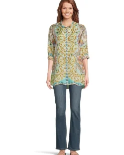 Johnny Was Indy Tunic Scroll Scarf Hot