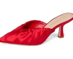Loeffler Randall Inez Smocked Mid-heel Mule Red