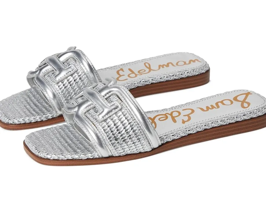 Sam Edelman Irina Silver Raffia Outlet