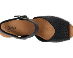 TOMS Isla Peep Toe Black1 Hot