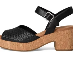 TOMS Isla Peep Toe Black1 Hot