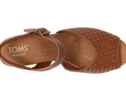 TOMS Isla Peep Toe Amber Brown Outlet