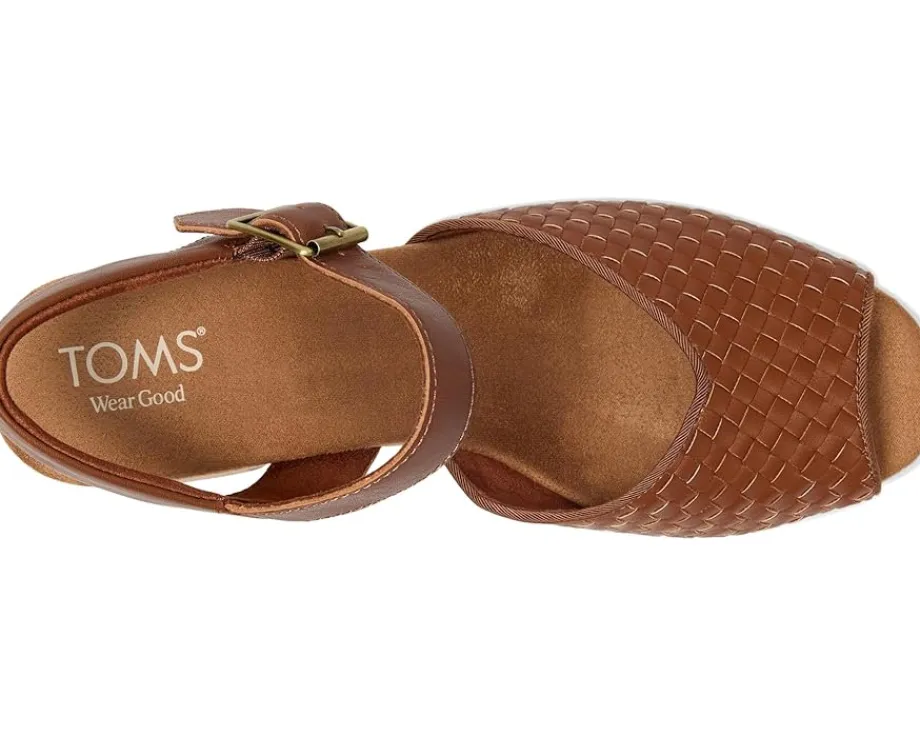 TOMS Isla Peep Toe Amber Brown Outlet