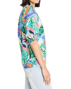 NIC+ZOE Island Beat Top Blue Multi Best