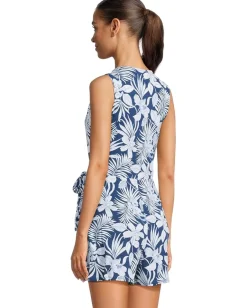 Tommy Bahama Islandcays Blooms Wrap Romper Indigo Tide Best