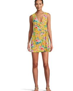 Tommy Bahama Isola Vita Wrap Romper Daffodil Daze Clearance