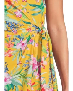 Tommy Bahama Isola Vita Wrap Romper Daffodil Daze Clearance