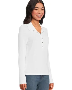 Women Michael Stars Issa Rib Mix Henley