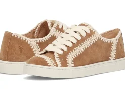 Frye Ivy Crochet Low Lace Sneaker Almond Clearance