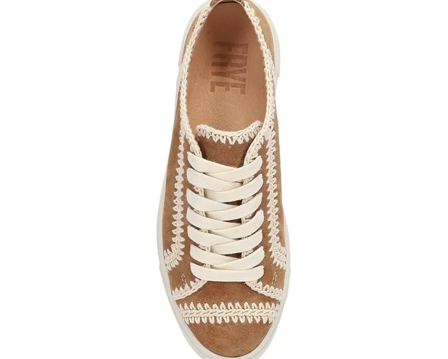 Frye Ivy Crochet Low Lace Sneaker Almond Clearance