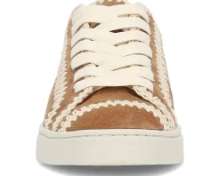 Frye Ivy Crochet Low Lace Sneaker Almond Clearance