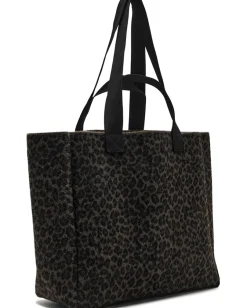 AllSaints Izzy Fzzy Leppo Tote Leopard Brown