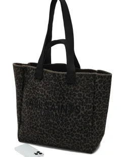 AllSaints Izzy Fzzy Leppo Tote Leopard Brown