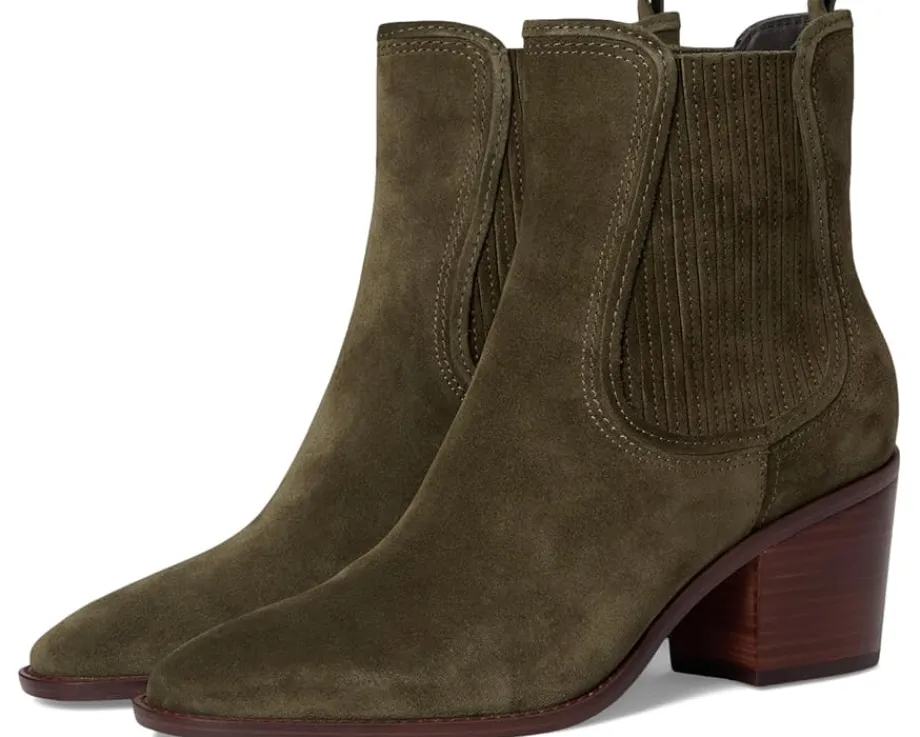 Cole Haan Janelle Chelsea Booties Olive Night Suede Outlet
