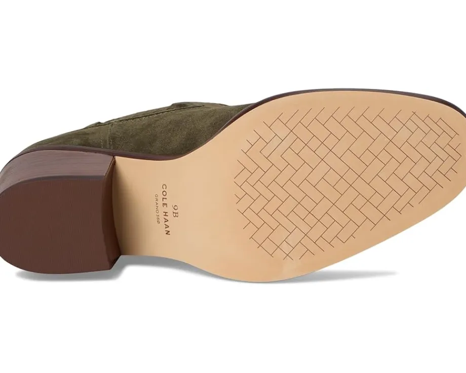 Cole Haan Janelle Chelsea Booties Olive Night Suede Outlet