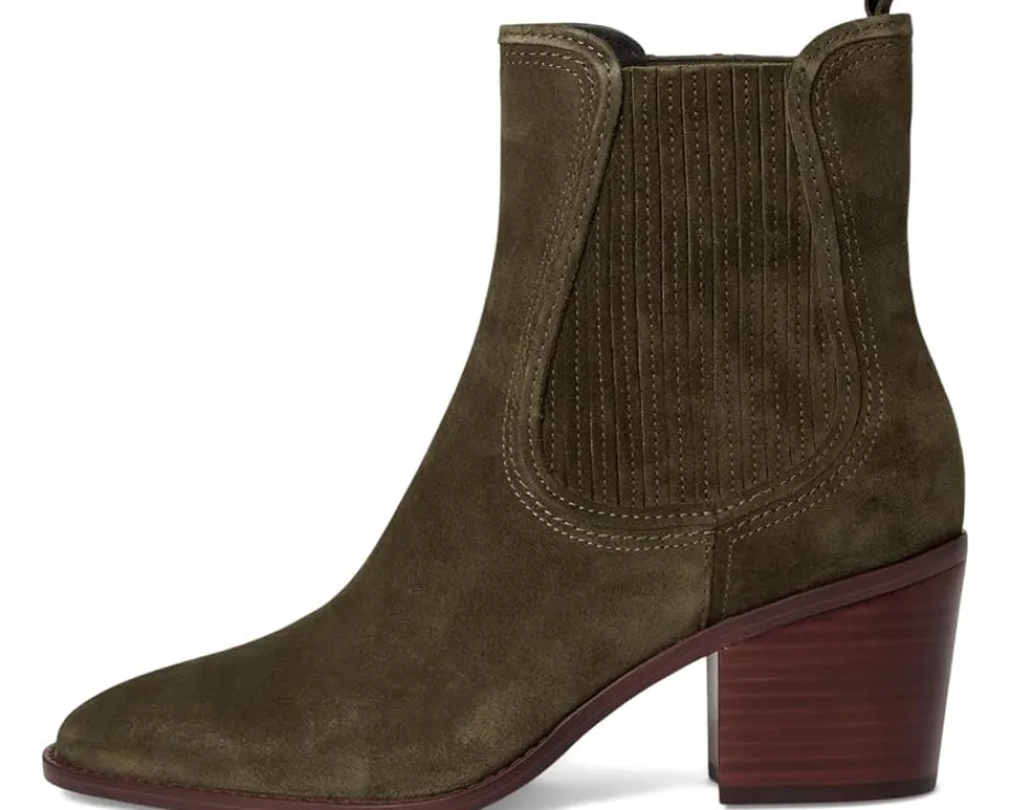 Cole Haan Janelle Chelsea Booties Olive Night Suede Outlet