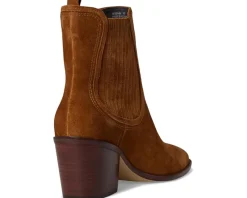 Cole Haan Janelle Chelsea Booties Tobacco Suede