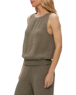 Michael Stars Janelle Tie Neck Tank Olive Sale