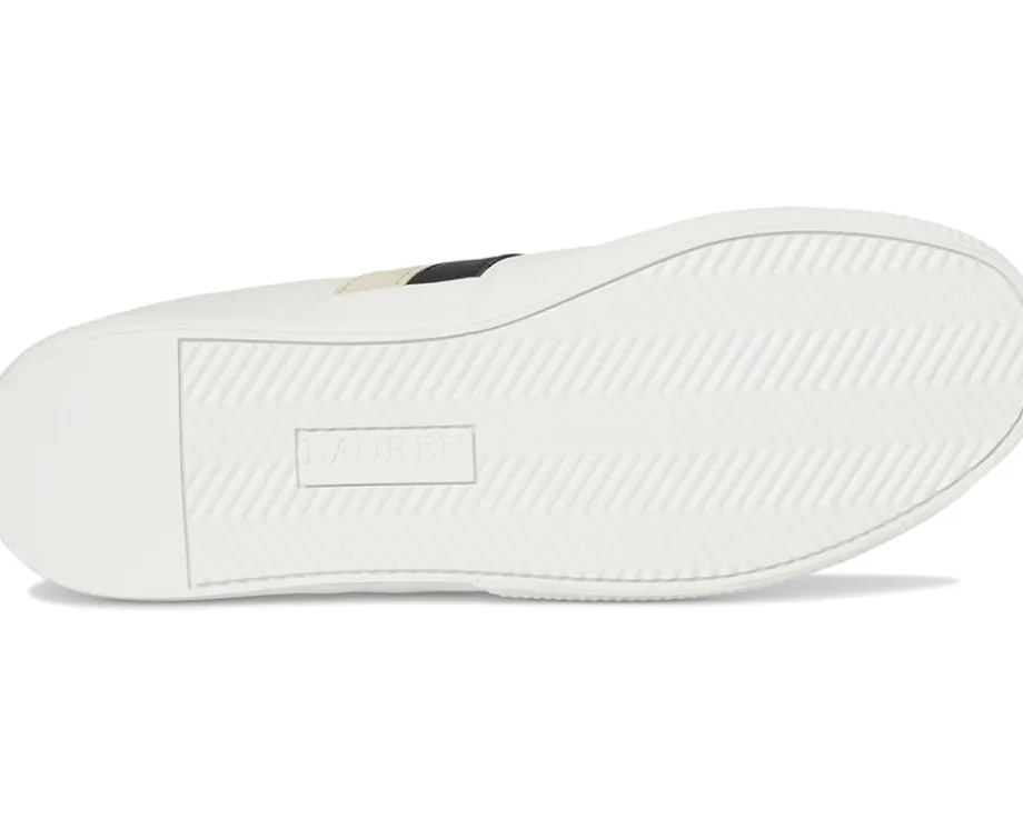Women Lauren Ralph Lauren Janson II Color-Blocked Leather Sneakers