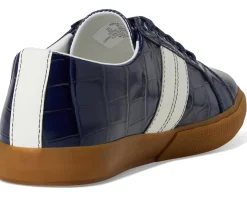 Women Lauren Ralph Lauren Janson II Croc-Embossed Leather Sneakers