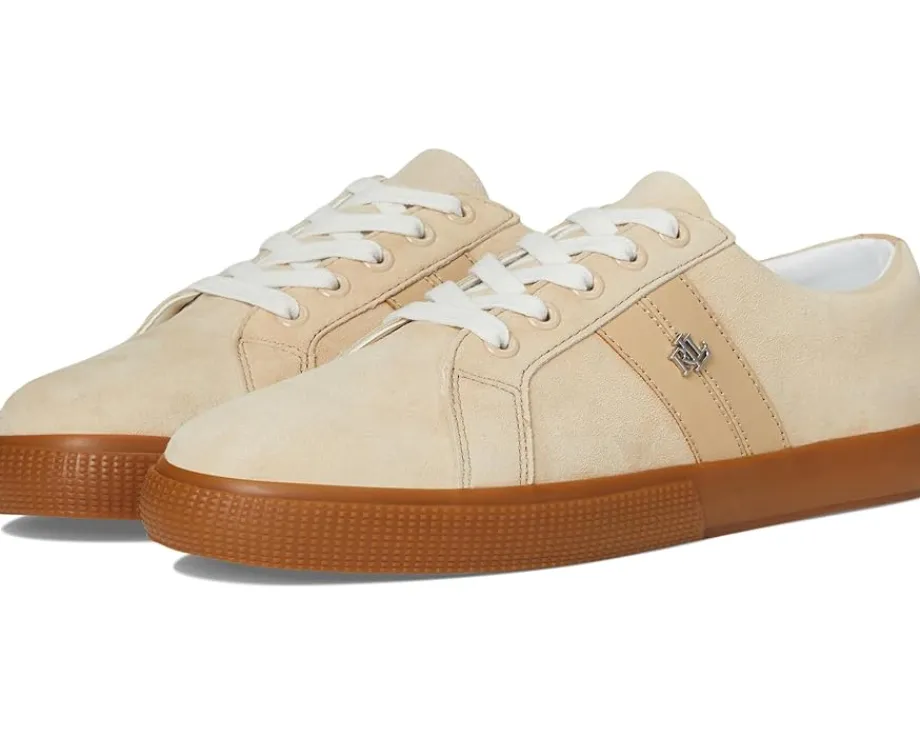 Women Lauren Ralph Lauren Janson II Suede & Nappa Leather Sneakers