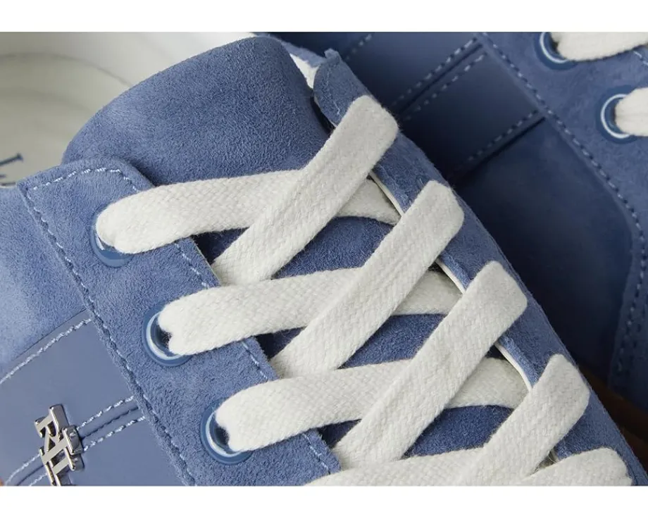 Lauren Ralph Lauren Janson II Suede & Nappa Leather Sneakers Capri Blue Clearance