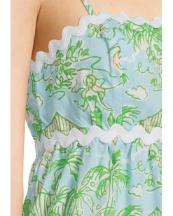 Lilly Pulitzer Jaydis Top Fresh Water Blue Sunbathers Bliss Outlet