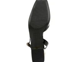 Naturalizer Jayla Low Heel Slingback Dress Shoes Black Faux Leather Best