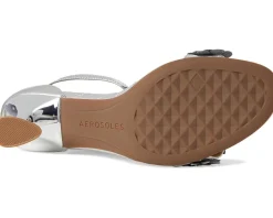 Aerosoles Jazzier Silver Mirror Floral Faux Leather