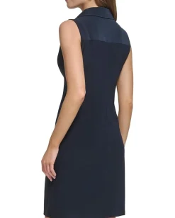 Tommy Hilfiger Jersey Knot Front Shirtdress Sky Captain Discount