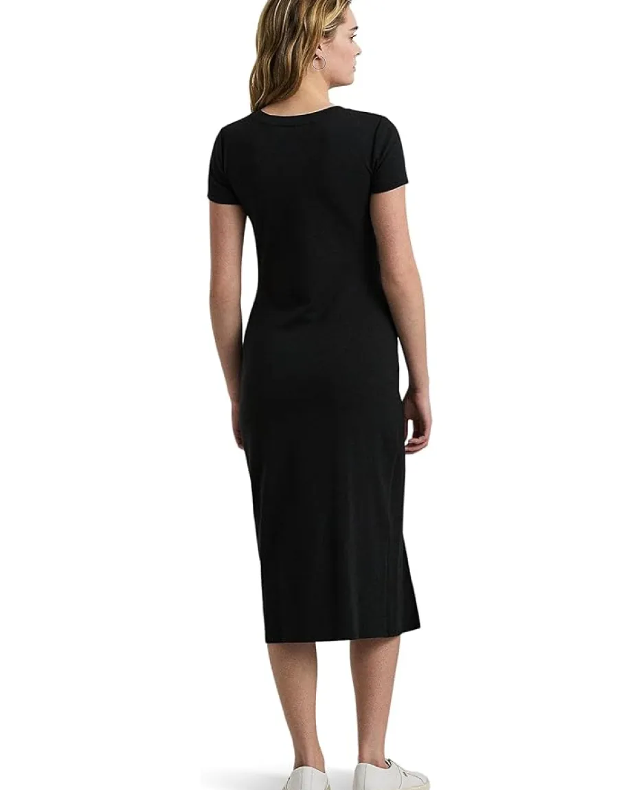 Women Lauren Ralph Lauren Jersey Twist-Front Midi Dress